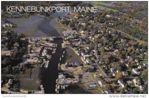 Maine Kennebunkport Aerial View Kennebunk River At Low Tide
