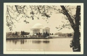 Ca 1926 Real Post Post Card Washington DC Jefferson Memorial