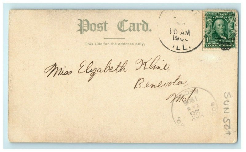 1906 Palisades Rock River Oregon Illinois Posted Antique Postcard