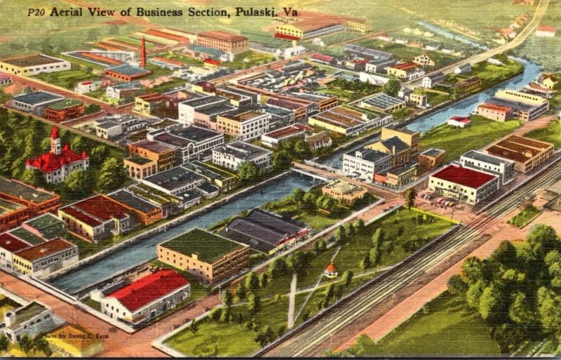 Virginia Pulaski Aerial View Of Business Section