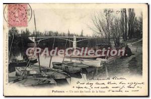 Postcard Old Puteaux A Coin Des Bords De Seine