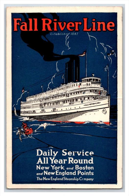 21029  Fall River Line Advertising card