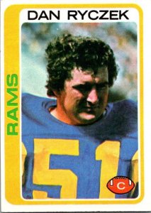1978 Topps Football Card Dan Ryczek Los Angeles Rams sk7381