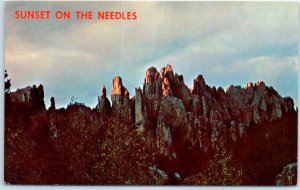 Postcard - Sunset On The Needles, Black Hills - South Dakota