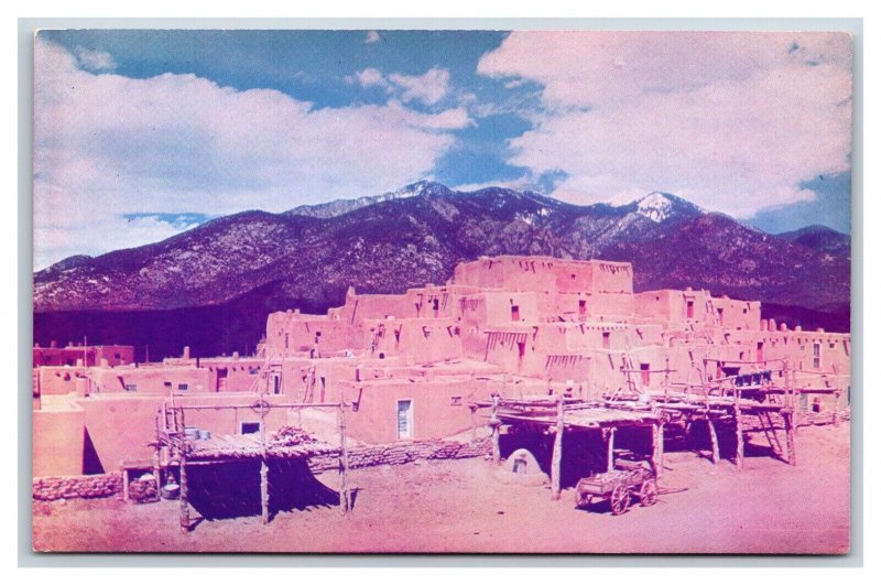 Pueblo De Taos New Mexico NM UNP Chrome Postcard V13