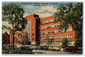 1955 Administration Building University Michigan Ann Arbor Michigan MI Postcard