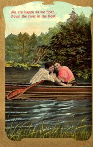 Romance - We are Happy as we float, Down the River in the Boat - in 1910