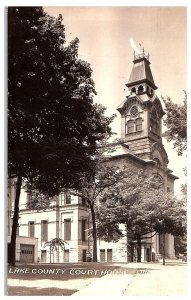 Lake County Court House Waukegan Illinois IL RPPC Postcard