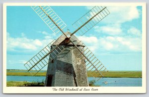 Cape Cod Massachusetts~Old Windmill At Bass River~Vintage Postcard
