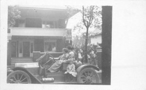 Automobile Woman Driver Child C-1908 RPPC Photo Postcard 20-2563