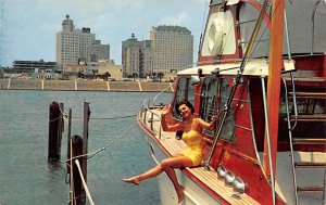 Bathing Beauty Post Card Pretty Girl Corpus Christi, Texas, USA 1957