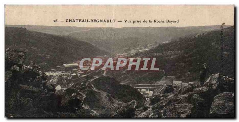 Chateau Regnault Bogny - View from the Rock Bayard - Old Postcard