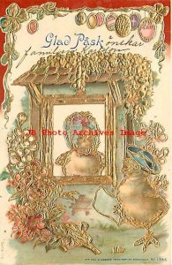 Easter, Axel Eliassons No 1346, Dressed Chicks, Glad Pask, Gold Gilt