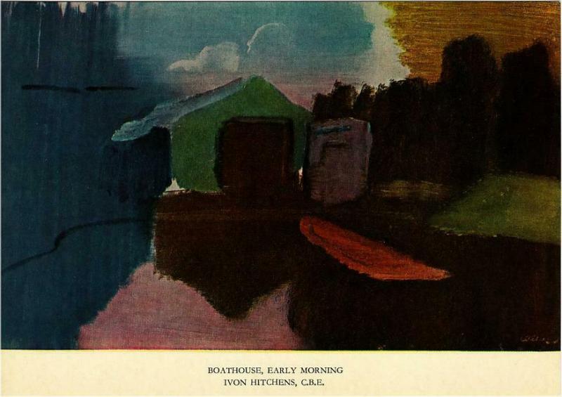 Boathouse Early Morning by Ivon Hitchens Art Postcard