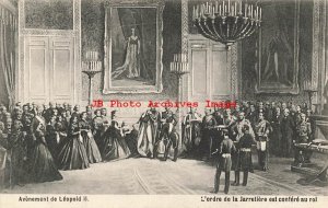 Belgian Royalty, Belgium King Leopold II, L'ordre de la Jarretiere est Confere