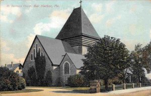 St Saviours Church Bar Harbor Maine 1910c postcard