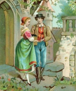 1880s Embossed Victorian Trade Cards Lovely Couples In Love Lot Of 4 P228