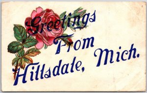 1903 Greetings From Hainesport New Jersey Flower Bouquet Posted Postcard