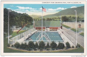 PORT ALLEGANY, Pennsylvania, 1900-1910's; Community Park Swimming Pool