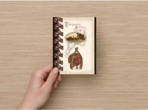 Handmade Postcard Set of 6 Thanksgiving Turkey and Wishbone Goodluck