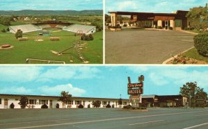 City View Hotel Williamsport Pennsylvania Mountain Setting Large Window Postcard 