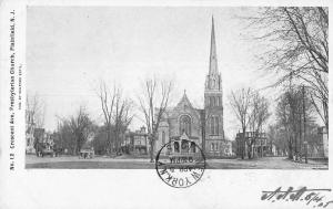 Plainfield New Jersey birds eye view Presbyterian Church antique pc Z19720