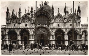 Vintage Postcard Venezia Basilica Di San Marco Church Religious Building Italy