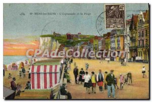 Old Postcard Mers les Bains Esplanade and Beach