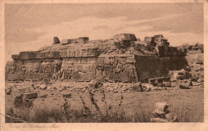 Vintage Postcard Ruinas De Hochinalco Mor The Ruins Architectural Structure