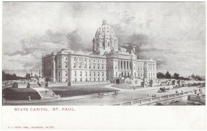 State Capitol, St Paul, Minnesota, Antique EC Kropp Undivided Back Postcard