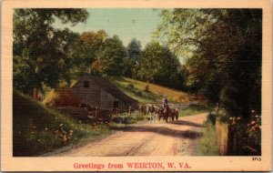 Greetings from Weirton WV Postcard PC17