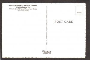 VA Chesapeake Bay Bridge Tunnel US Coast Guard Ship Virginia Beach Postcard