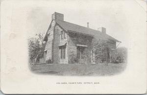 Log Cabin Palmer Park Detroit Michigan MI Postcard D96