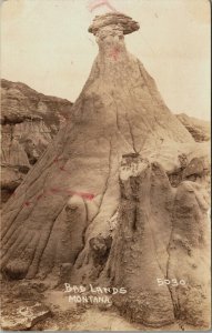 RPPC Badlands Rock Formation Montana Real Photo Postcard 5030 PM 1927