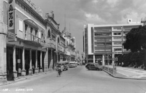 RPPC Street Scene, León, Mexico Kodak ca 1950s Vintage Postcard