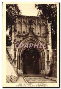 Old Postcard Chambery Chateau Gate Church St. Dominic