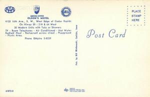 IA, Cedar Rapids, Iowa, Oolson's Motel, Dexter Press No. 61872-B