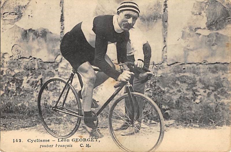 Cycliame Leon Georget Tour De France Cycliste Writing on back 