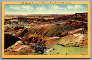 Postcard Painted Desert AZ c1936 Painted Desert From Rim Near US 66 Route 66
