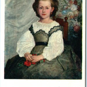 c1940s Cleveland, OH Mlle Romaine Lacaux Painting Print PA Renoir Museum PC A243