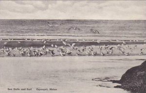 Maine Ogunquit Surf And Sea Gulls Albertype