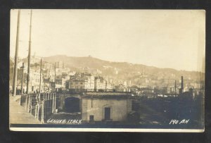 RPPC GENOVA ITALY 190 BN WATERFRONT VINTAGE ITALIAN REAL PHOTO POSTCARD