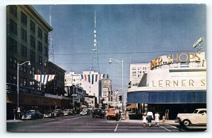 1940s PHOENIX ARIZONA KTAR NBC RADIO TOWER STREET VIEW WALGREEN POSTCARD P3730