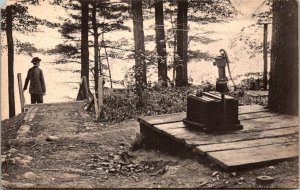 View of Jacob's Well, Lake Pleasant MA Vintage Postcard S45