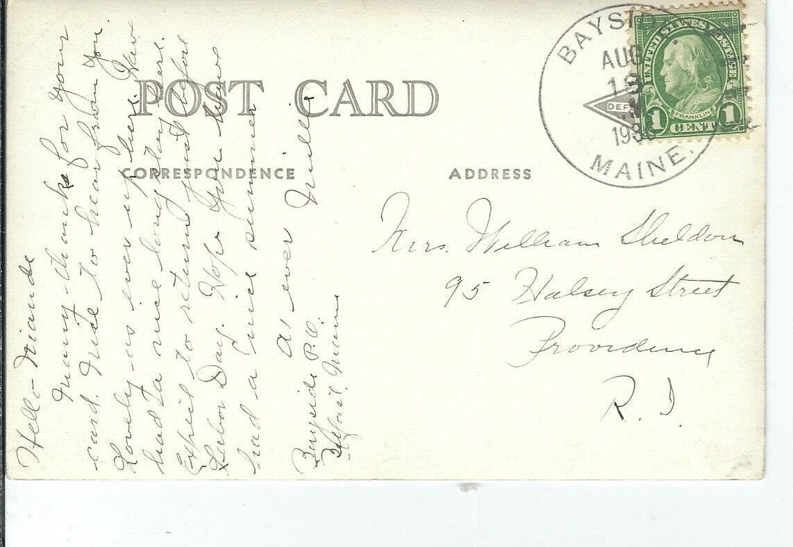 CF132 ME, Bayside, Sunset, North Shore Real Photo Postcard RPPC