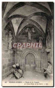 Old Postcard Perros Guirec Porch Chapel of Our Lady of clarity