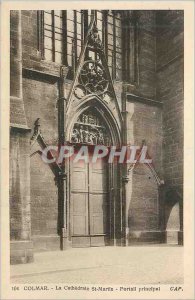 Old Postcard Colmar The Cathedrale St Martin Main Gate