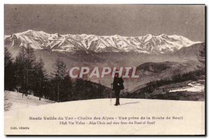 Old Postcard Haute Vallee de Var Chaine des Alpes View from the road Beuil