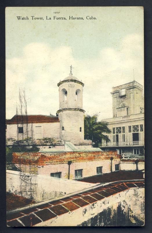 Havana/Habana, Cuba Postcard, Watch Tower, La Fuerza