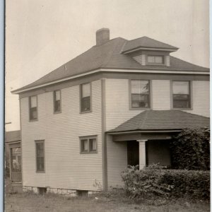 c1910s 2-Story Dwelling RPPC Residence House Clapboard Section 8 Real Photo A130